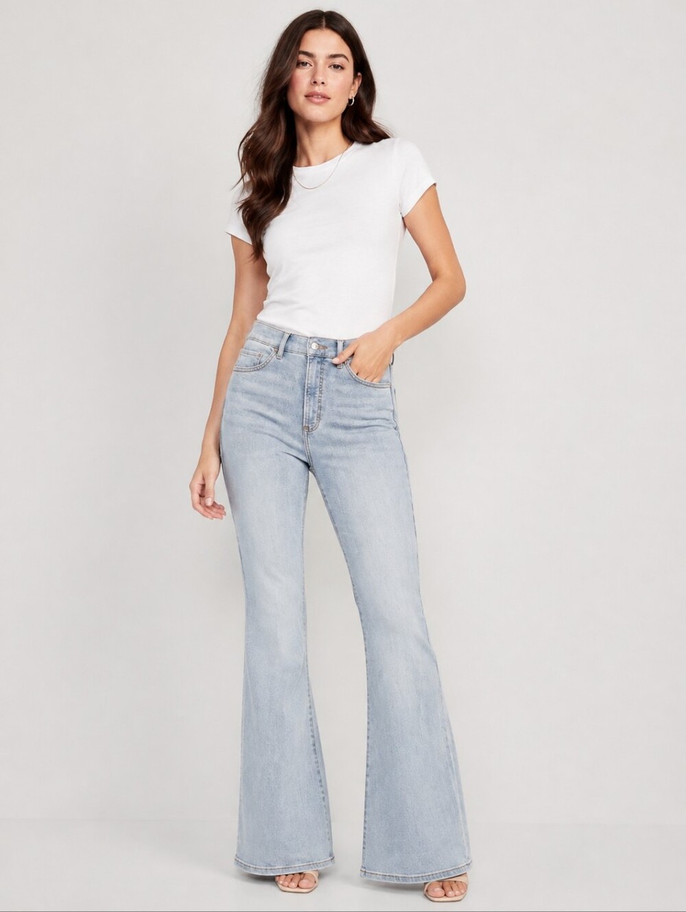 ❤️ EXPRESS SUPER HIGH RISE FLARE JEANS, 12L (31 LONG / TALL)